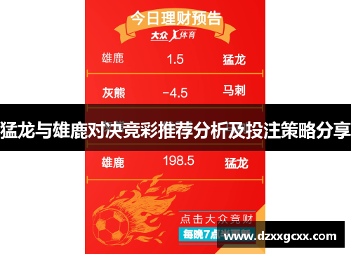 猛龙与雄鹿对决竞彩推荐分析及投注策略分享